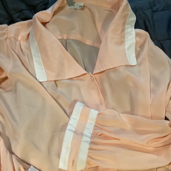 Vintage silky apricot blouse - Picture 4 of 4